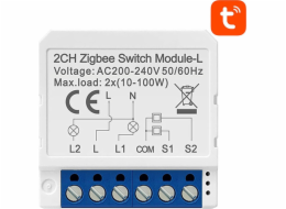 Chytrý spínací modul ZigBee Avatto LZWSM16-W2 Bez neutrálu TUYA