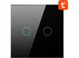 Smart Light Switch WiFi Avatto TS02-EU-B2 2 Way TUYA (black)