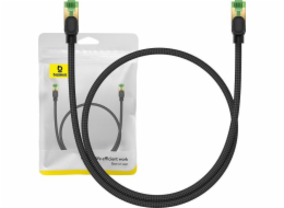 Opletený síťový kabel cat.8 Baseus Ethernet RJ45, 40Gbps, 0,5m (černý)