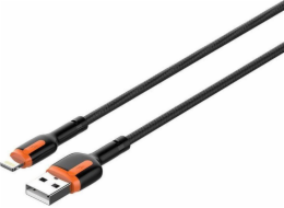 LDNIO LS531, USB - Lightning kabel 1 m (šedo-oranžový)