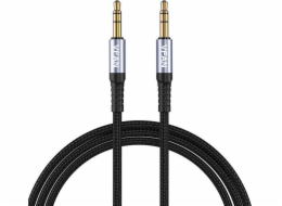 Kabel VFAN L11 mini jack 3,5 mm AUX, 1 m, pozlacený (šedý)