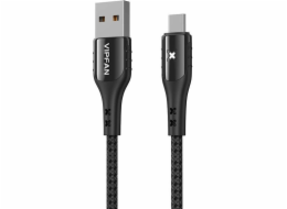 Kabel USB-Micro USB VFAN Colorful X13, 3A, 1,2 m (černý)