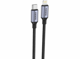 Foneng X95 fémfejű fonott kábel USB-C - Lightning PD 20W 1,2 m (szürke)