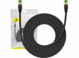 Opletený síťový kabel cat.8 Baseus Ethernet RJ45, 40 Gb/s, 5 m (černý)