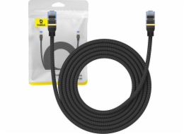 Opletený síťový kabel cat.7 Baseus Ethernet RJ45, 10 Gb/s, 3 m (černý)