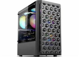 Počítačová skříň Darkflash DK300M Micro-ATX se 3 ventilátory (černá)