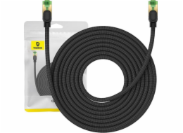 Opletený síťový kabel cat.8 Baseus Ethernet RJ45, 40 Gb/s, 10 m (černý)