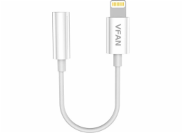 Kabel VFAN L07 Lightning na mini jack 3,5 mm AUX, 10 cm (bílý)