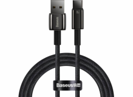 Kabel Baseus Tungsten Gold USB na USB-C, 100W, 1m (černý)