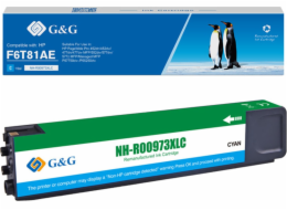 Inkoust G&G Inkoust / inkoust kompatibilní s G&G s F6T81AE, azurová, 7000s, NH-R00973XLC, pro HP PageWide Pro 452, Pro 477