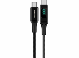 Kabel USB-C na USB-C Acefast C6-03 s displejem, 100 W, 2 m (černý)