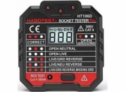 Tester zásuvek s digitálním displejem Habotest HT106D