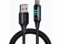 Kabel USB na USB-C Mcdodo CA-1080 s displejem , 66W, 6A, 1,2 m (černý)