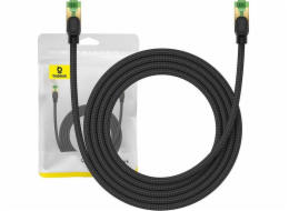 Opletený síťový kabel cat.8 Baseus Ethernet RJ45, 40 Gb/s, 2 m (černý)