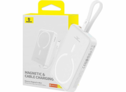 Powerbanka Baseus Magnetic Mini 10000mAh, Lightning 20W MagSafe (bílá)