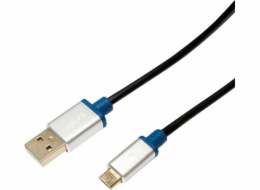 LogiLink USB-A - microUSB USB kabel 1 m černý (BUAM210)