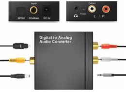 AV adaptér Mozos Toslink - RCA (Cinch) černý (DAC01)