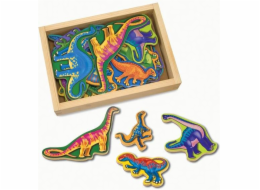 Dřevěné magnety Melissa & Doug – dinosauři (10476)