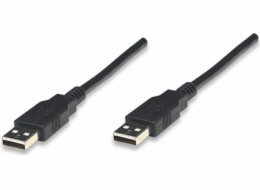 Manhattan USB kabel USB-A – USB-A 1,8 m černý (306089)