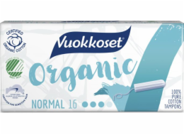 Vuokkoset , 100% BIO, normální tampony, 16 kusů