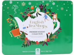 English Tea Sho Sada čajů Premium Holiday Collection v dekorativní zelené BIO dóze