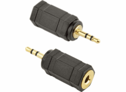 AV adaptér Gembird Jack 2,5 mm – Jack 3,5 mm černý (A-3,5F-2,5M)