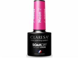 Claresa Soak Off UV/LED hybridní lak Neon 2 5g