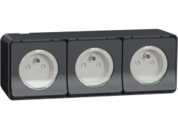 Schneider Electric Mureva Styl Socket 2P+PE trojitá antracitová MUR36037