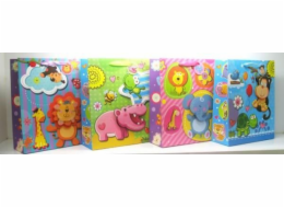 JU-PITER Animals dárková taška 8872B/SD široké dno 26x32x20cm p12, cena za 1 ks.