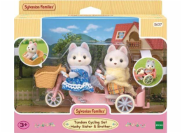 Epoch Sylvanian Families Sada tandemových figurek husky na kole (5637)