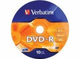 Verbatim DVD-R 4,7 GB 16x 10 kusů (43729)