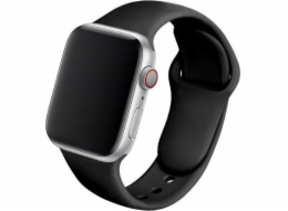 Strado silikonový řemínek, pásek pro Apple Watch 7 41mm (černý), univerzální