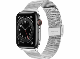 Řemínek k náramku Strado Steel pro Apple Watch 7 45mm (stříbrný), univerzální