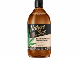 NATURE BOX_For Men 3v1 šampon na vlasy, vlasovou pokožku, vousy s avokádovým olejem Konopí 385 ml