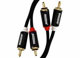 Mozos RCA (Cinch) x2 - RCA (Cinch) x2 kabel 1m černý (MCABLE-2R2R)