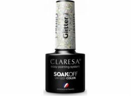 Claresa Soak Off UV/LED Glitter hybridní lak 1 5g