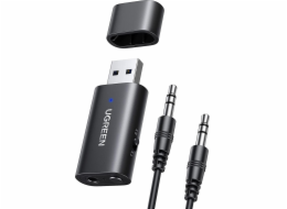 Ugreen bluetooth adaptér Ugreen vysílač/přijímač Bezdrátový audio adaptér Bluetooth 5.0 3,5 mm mini jack černý (CM523 60300)