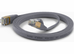 Wantec  flates CAT6A FTP Patch Cable - 0,25 m - Cat6a - F/UTP (FTP) - RJ- 45 - RJ- 45 - šedý (7073)