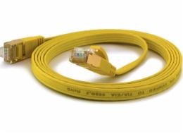 Wantec  flates CAT6A FTP Patch Cable - 0,2 m - Cat6a - F/UTP (FTP) - RJ- 45 - RJ- 45 - žlutý (7058)