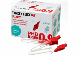 Tandex Tandex (25 ks) Zubní kartáčky Flexi Super Fine Ruby (červené)