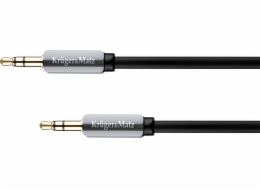 Kruger&Matz kabel Jack 3,5 mm - Jack 3,5 mm 1,5 m šedý (KM0338)