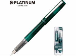 Plnicí pero Platinum Platinum Prefounte Dark Emerald, F, v plastovém obalu, na blistru, zelené