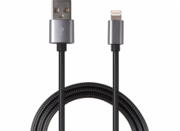 USB kabel 2GO 2GO USB Ladekabel Luxury-grau-100cm pro Apple Lightning