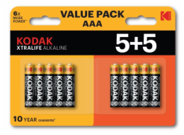 Kodak XTRALIFE Alkaline AAA Battery 10 (5+5 pack)