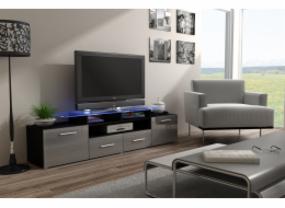 Televizní stolek Cama EVORA 200 černá/šedá lesk