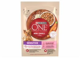 PURINA One Mini/Small Sensitive Losos s rýží - Mokré krmivo pro psy - 85 g