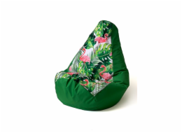 Sako bag pouffe s potiskem hrušek zeleně planoucí XXL 140 x 100 cm