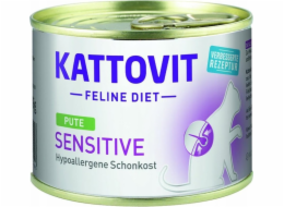 KATTOVIT Sensitive Turkey - mokré krmivo pro kočky - 185g