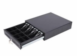 POŠKOZENÝ OBAL - Capture High quality cash drawers - 410mm Black, vč. kabelu RJ12