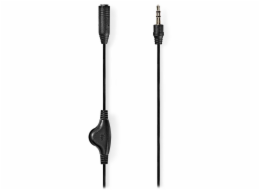 NEDIS kabel stereo audio/ 3,5 mm jack zástrčka - 3,5 mm jack zásuvka/ černý/ bulk/ 1m